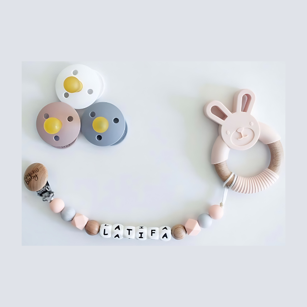 Name Clip- Baby Pink Bunny