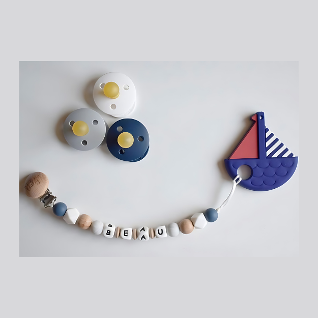 Name Clip- Navy Marble