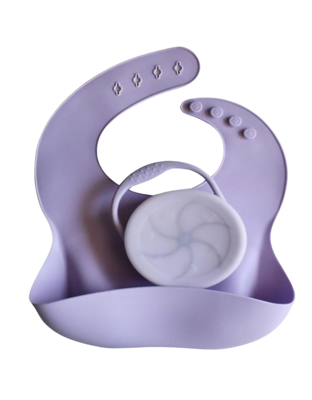 Soft Bib + Snack Cup Combo Lilac