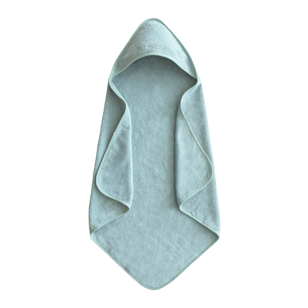 Mushie Hooded Towel Organic Cotton (Seamist)