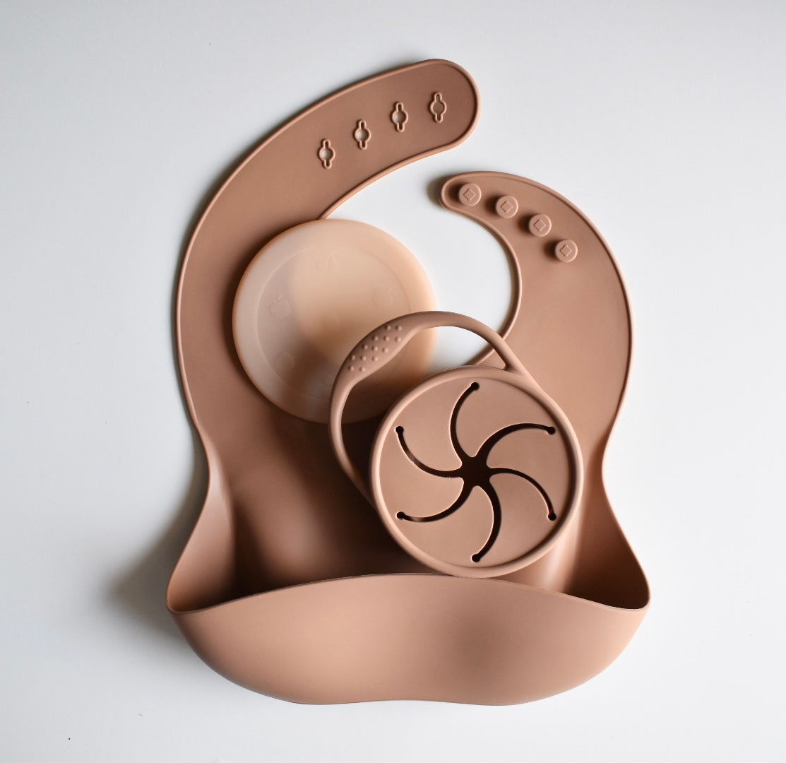 Soft Bib + Snack Cup Combo Camel