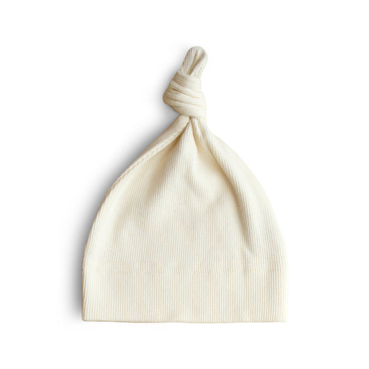 Mushie Ribbed Beanie (Ivory)