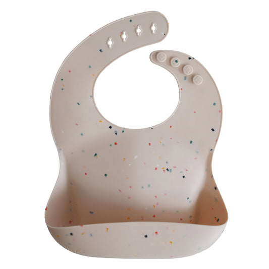 Mushie Silicone Bib- Vanilla Confetti